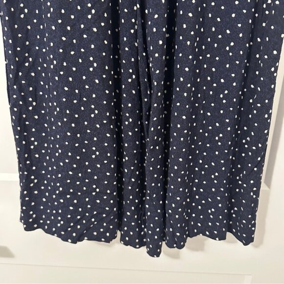 Aritzia Wilfred Palazzo Blue White Patterned Wide Leg Pants Size Medium Womens - Picture 7 of 12